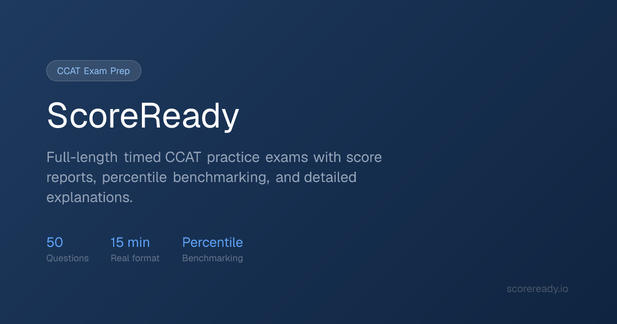 ScoreReady — Realistic CCAT Practice Exams